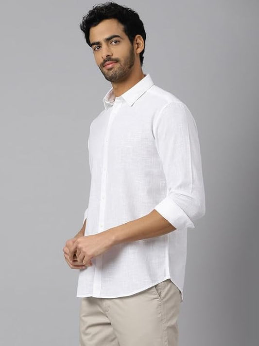 Blend White Shirt I Full Sleeves, Regular Fit, Regular Collar I Stylish Shirt for Formal or Casual Look for Men